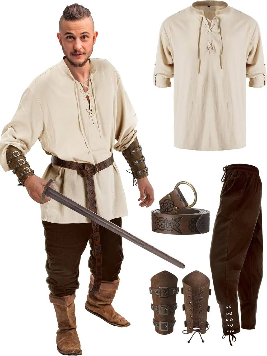 Men's 4-Piece Legendary Costume Set for Themed Events