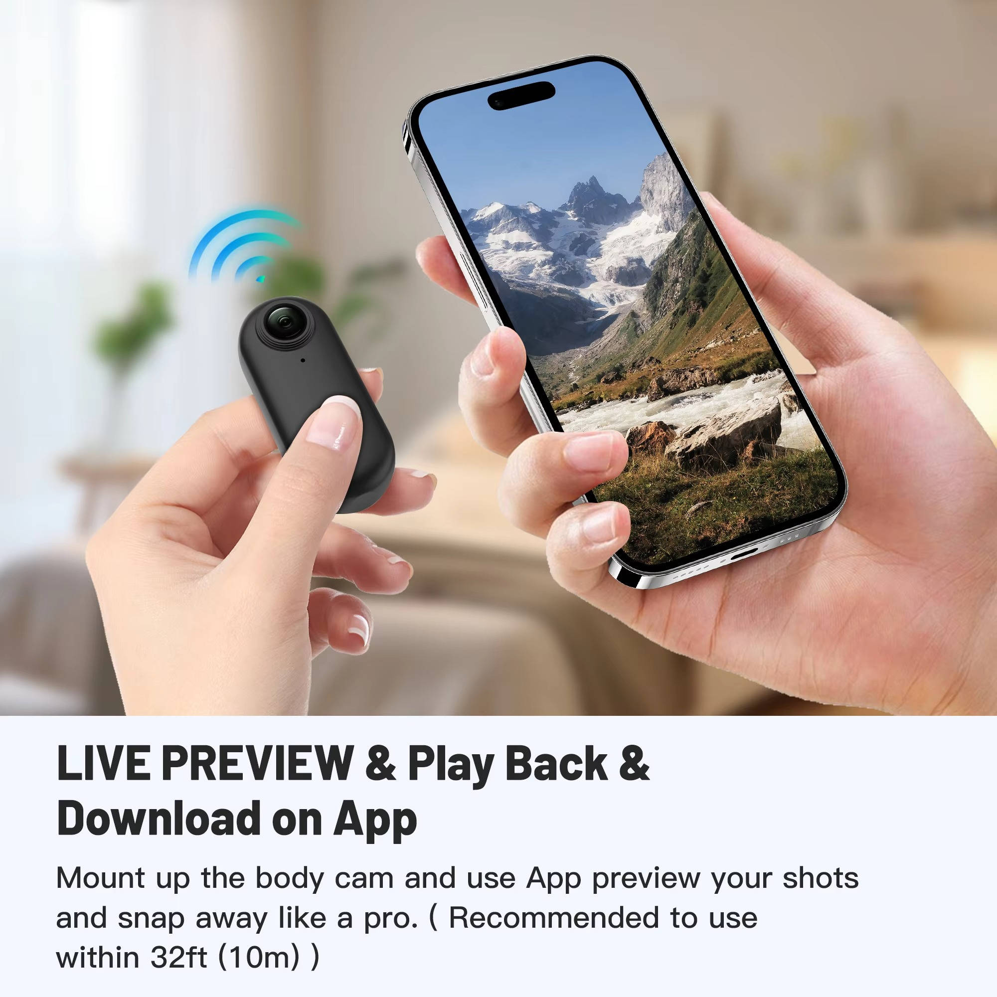 Compact 4K Adventure Camera with Magnetic Mount
