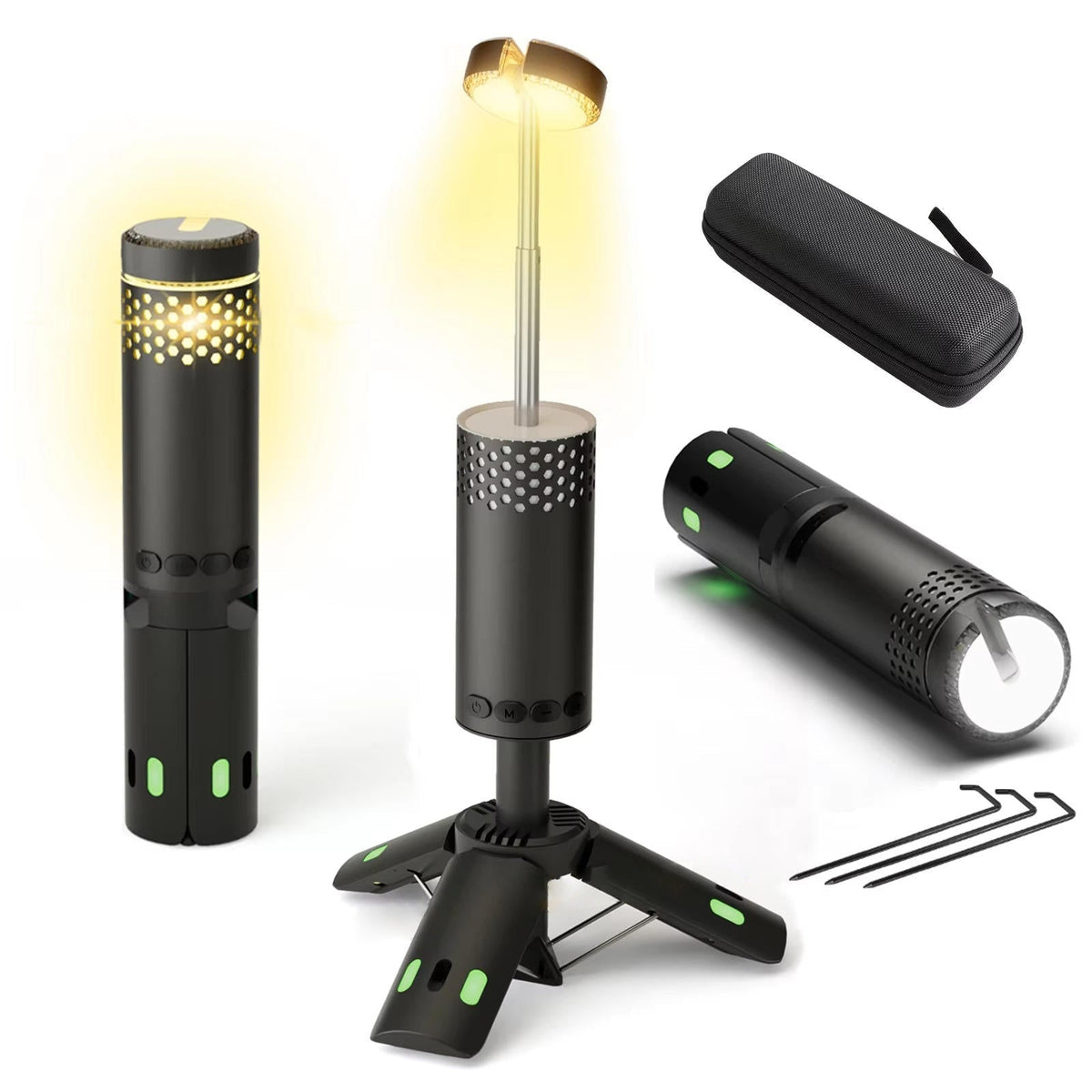 Portable LED Lantern with Adjustable Height and USB Charging