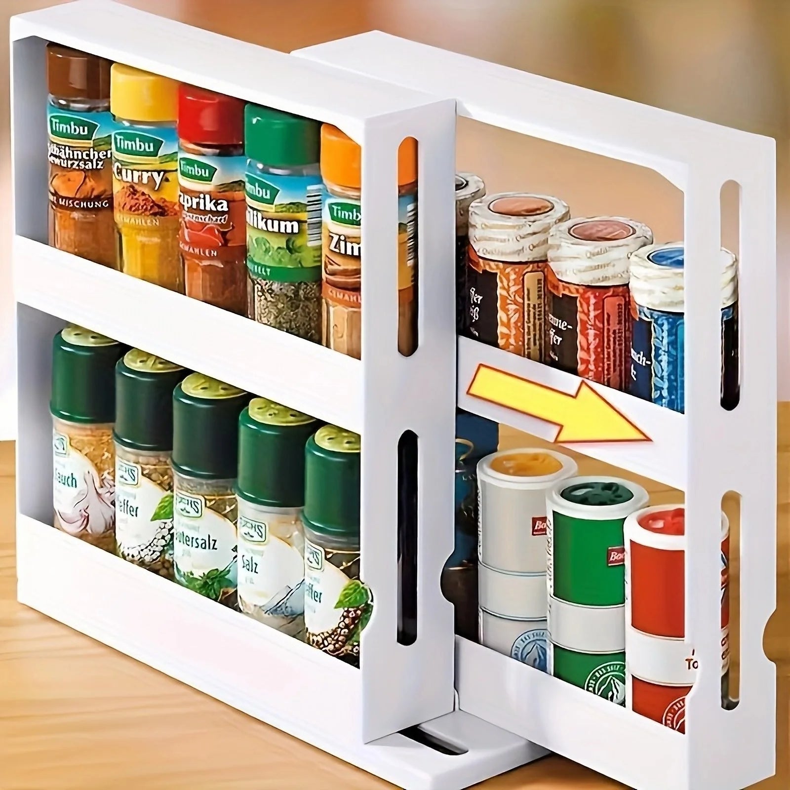 Stylish Kitchen Spice Carousel for Easy Access