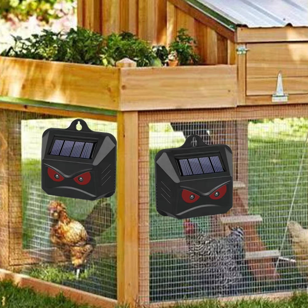 2-Pack Eco-Friendly Solar Ultrasonic Pest Deterrent
