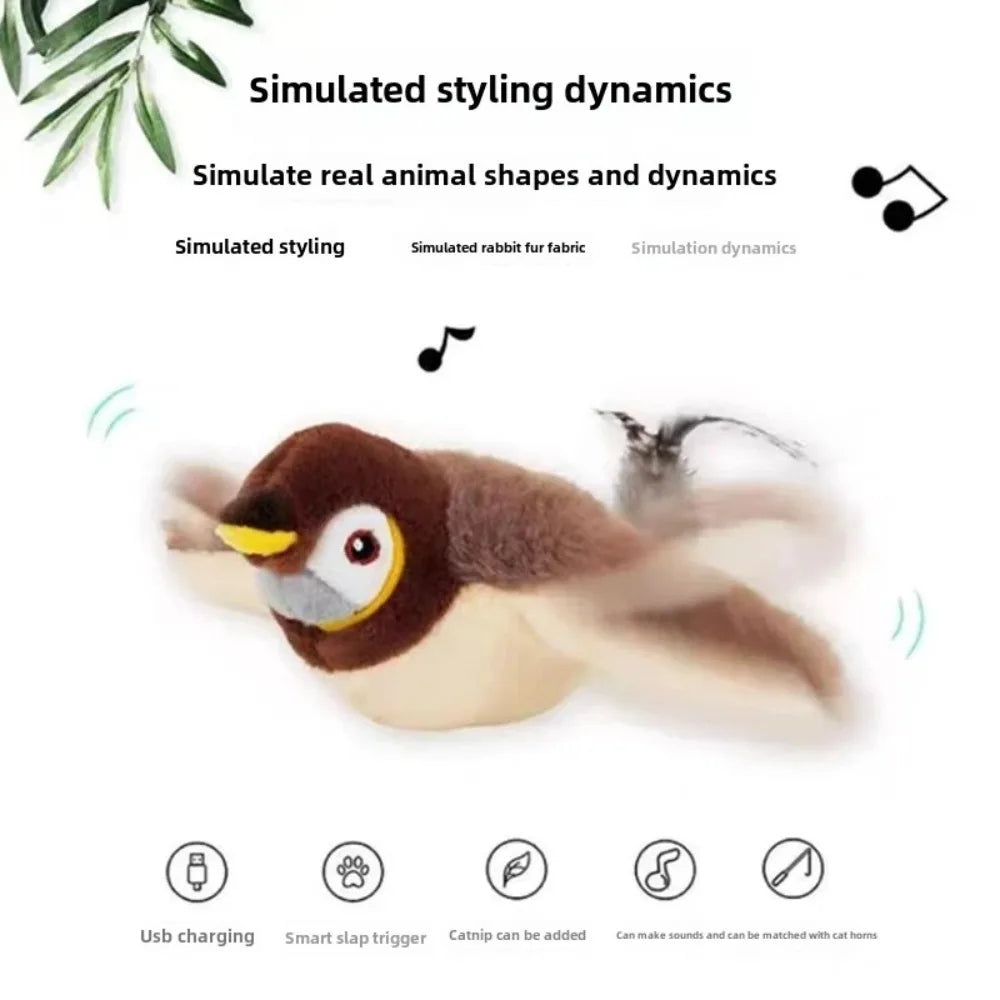 Engaging Bird Mimicking Cat Plaything for Active Felines