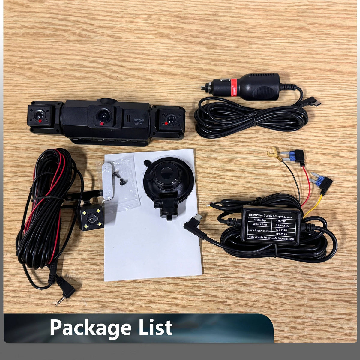 VisionGuard 4-Channel Dash Camera with WiFi & Night Vision