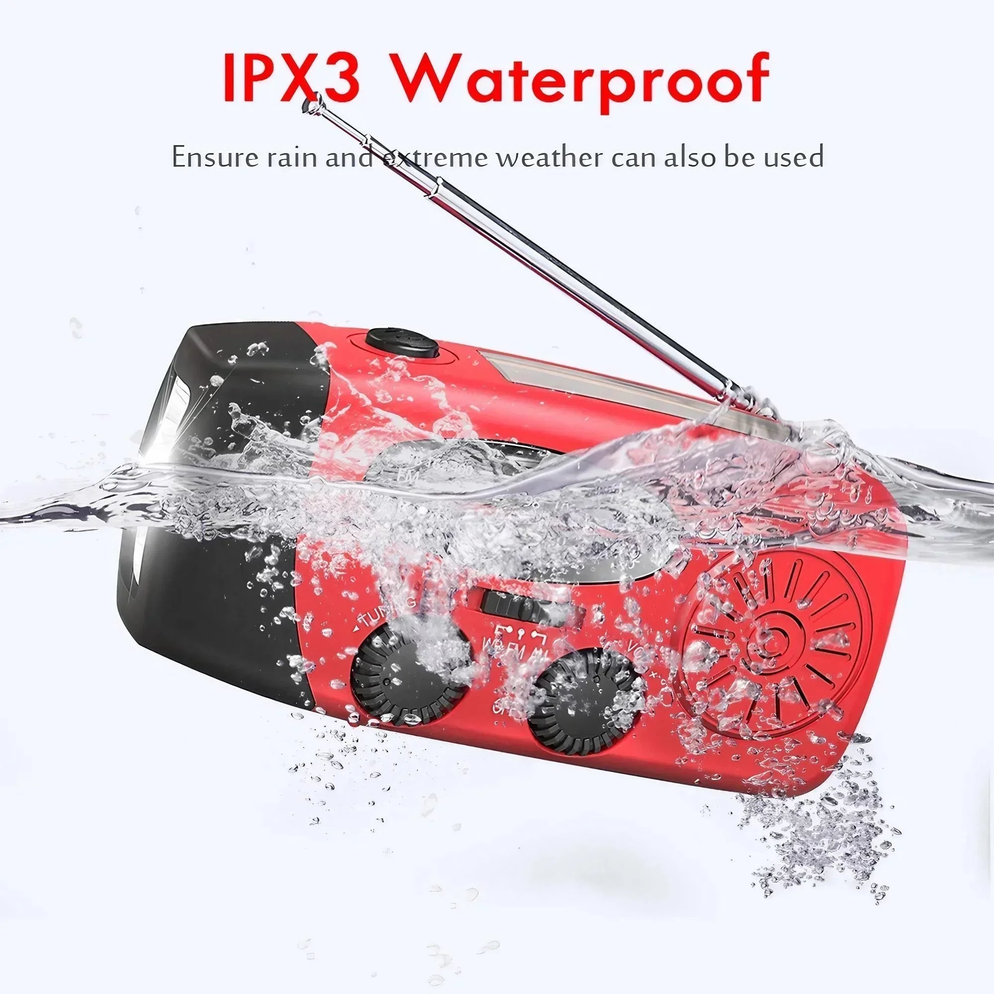 All-in-One Emergency Radio with Power Bank & Bright Flashlight