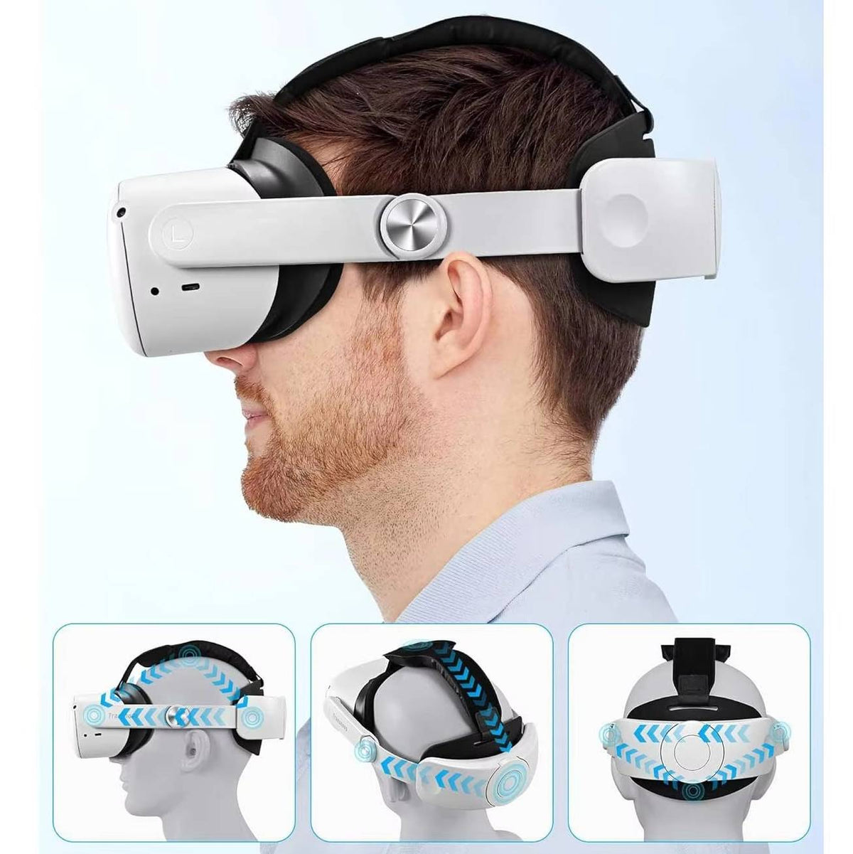 Comfort-First VR Head Harness with Quick Adjust Features