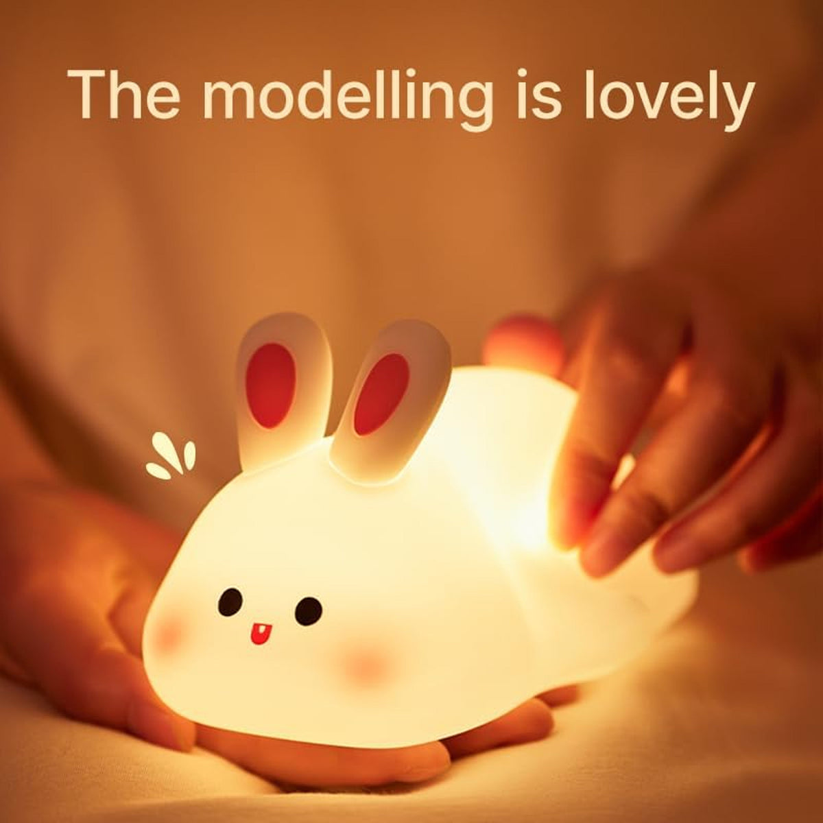 Bunny Glow Night Lantern – Rechargeable Silicone Lamp for Kids