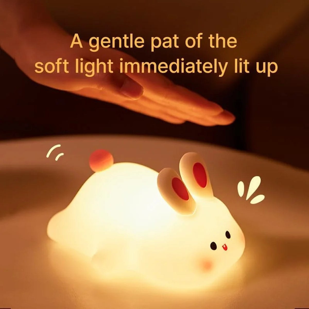 Bunny Glow Night Lantern – Rechargeable Silicone Lamp for Kids