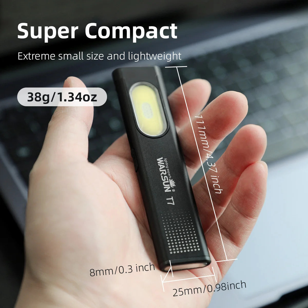 Pocket-Sized LED Torch with Magnetic Base for Everyday Use