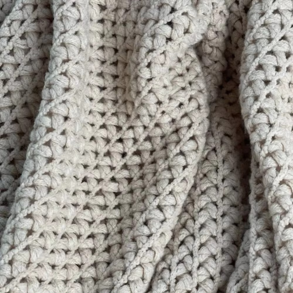 Cozy Knit Blanket for Sofa and Bed - Soft Acrylic Comfort