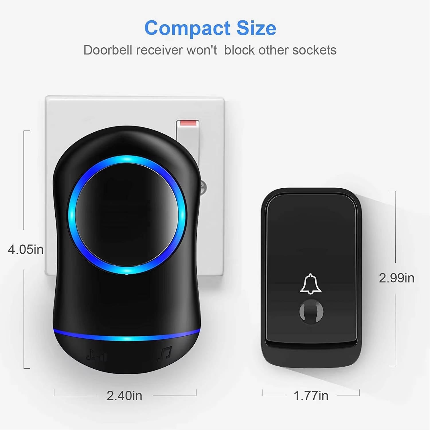 SmartAlert Wireless Door Chime System – 1000 Ft Range, 45 Tones