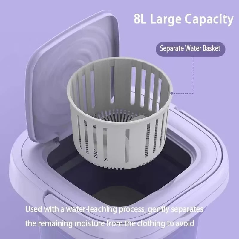 Compact Folding Laundry Solution with Integrated Spin Dryer