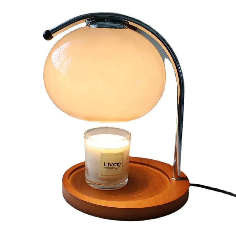 Chic Glass Candle Warmer Lamp for Fragrant Ambiance