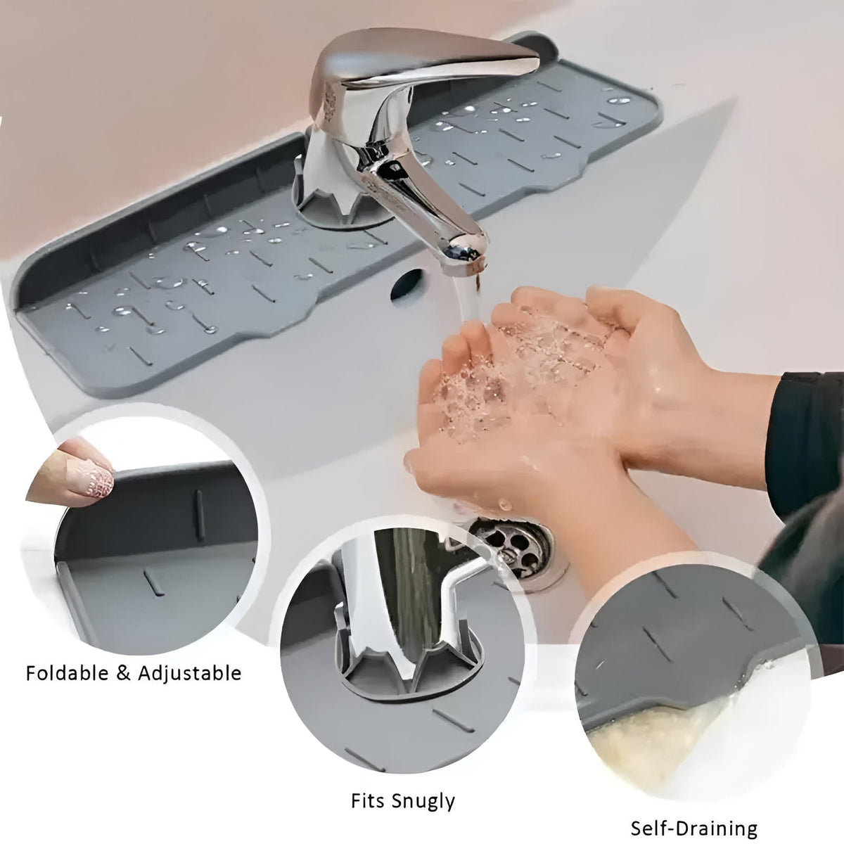 Ultimate Splash Guard for Kitchen and Bathroom Faucets