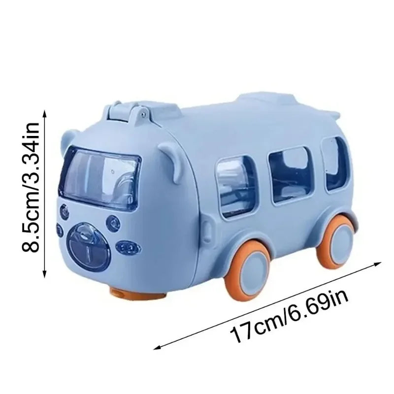 Playful Bus-Shaped Water Bottle with Flexible Straw