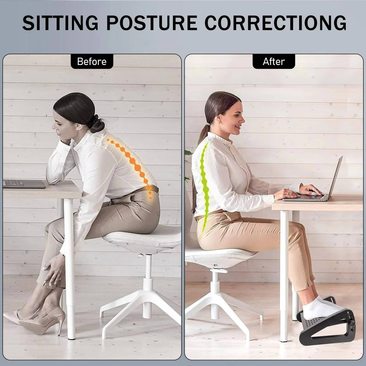 ErgoComfort Adjustable Footrest with Massage Features