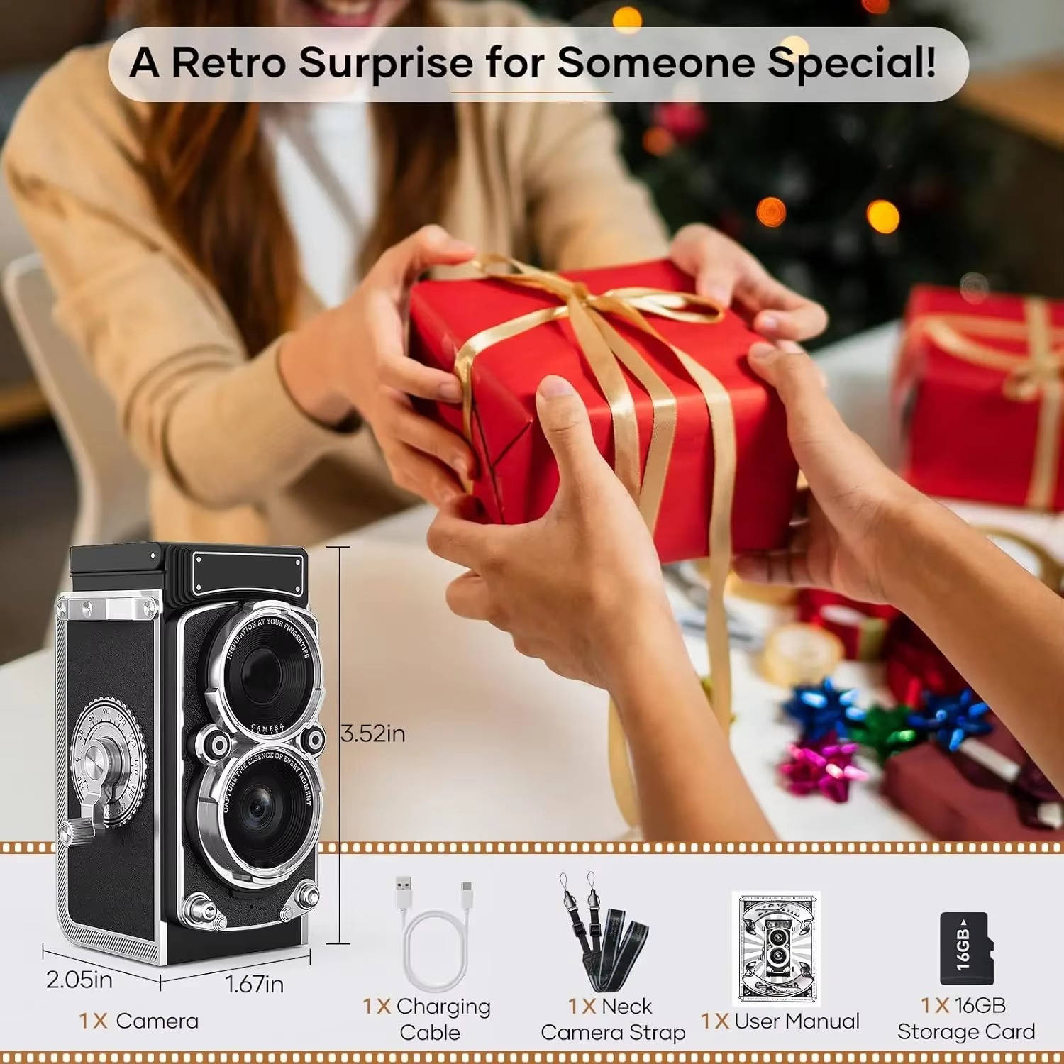 Classic Retro-Style Digital Camera