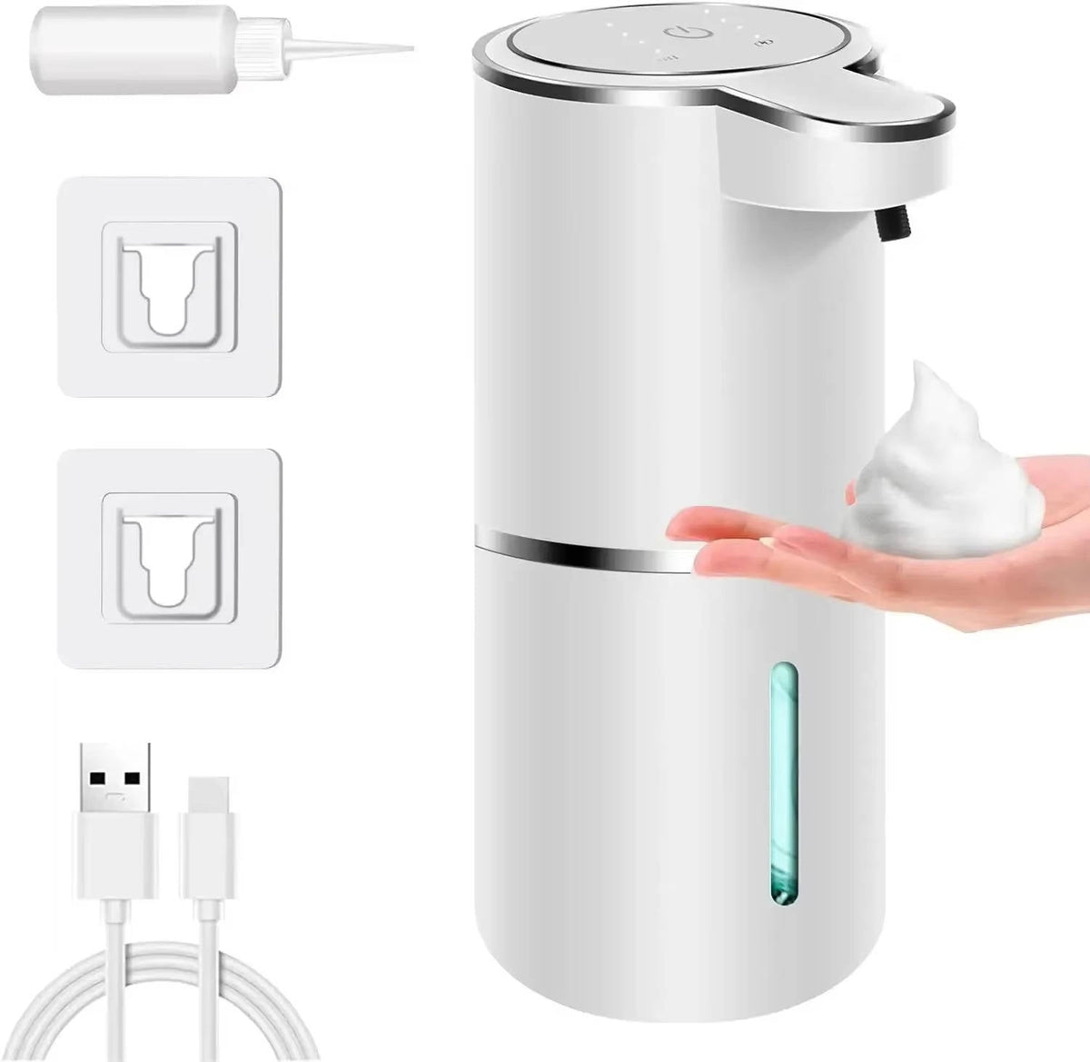 Touch-Free Foam Soap Dispenser with USB Charging