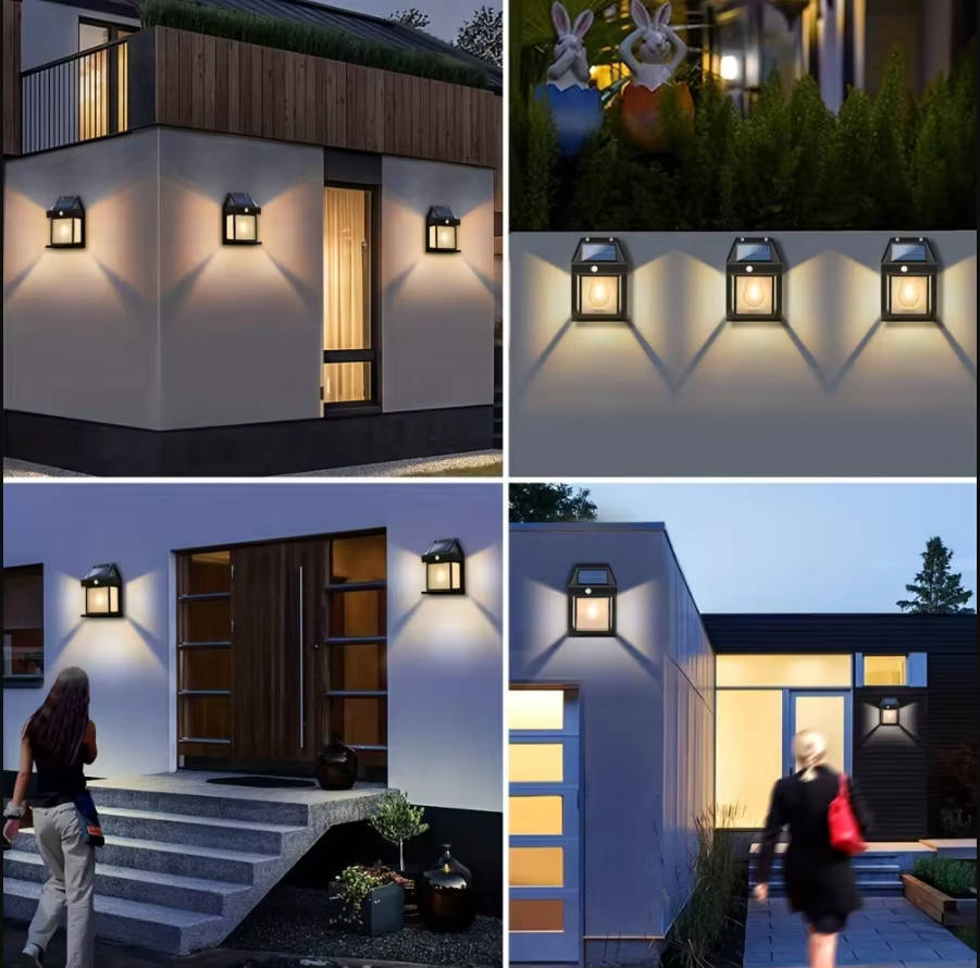 Illuminating Solar Wall Light Duo for Outdoors