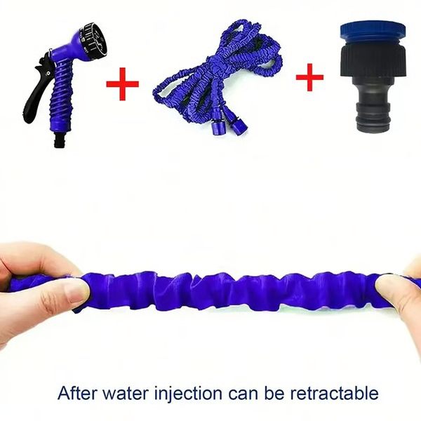 Versatile Expandable Garden Hose with Adjustable Nozzle