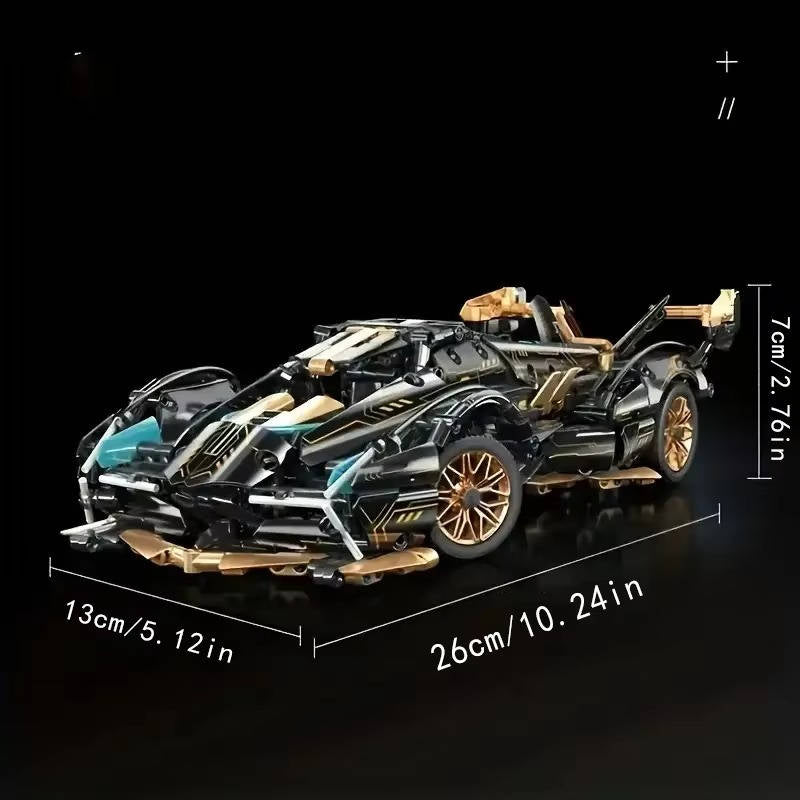 1690-Piece Supercar Model Construction Set