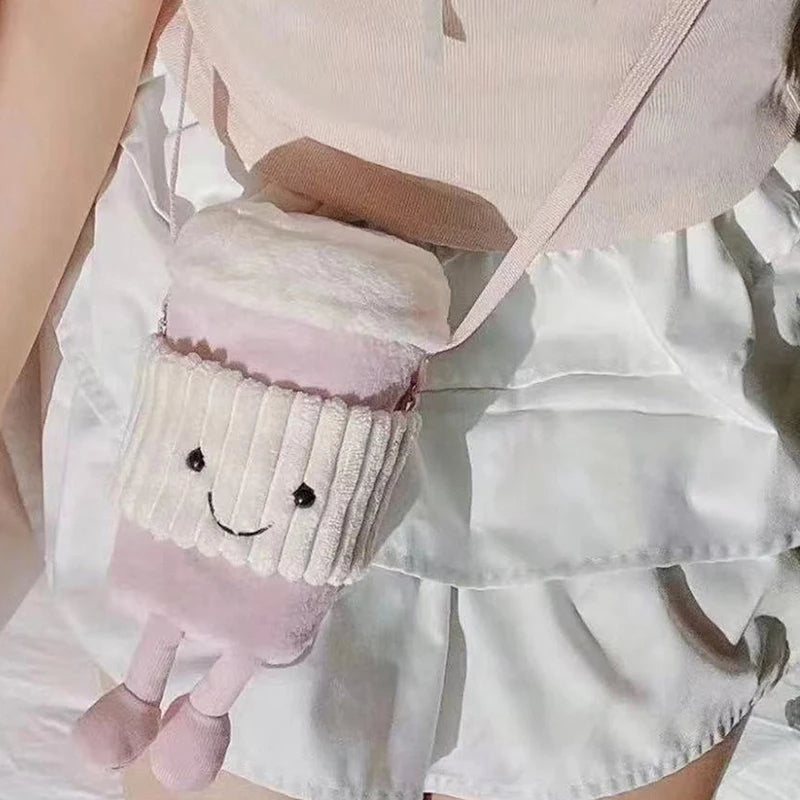 Chic Beverage-Inspired Crossbody Handbag