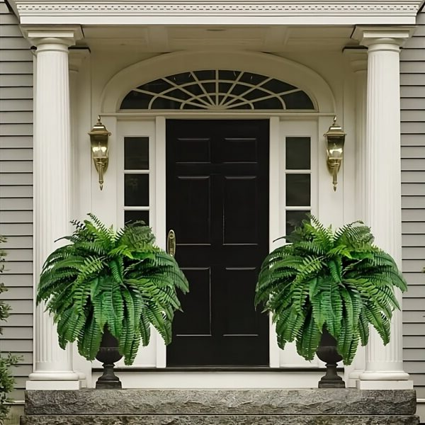 Lifelike UV-Protected Artificial Fern for Effortless Decor