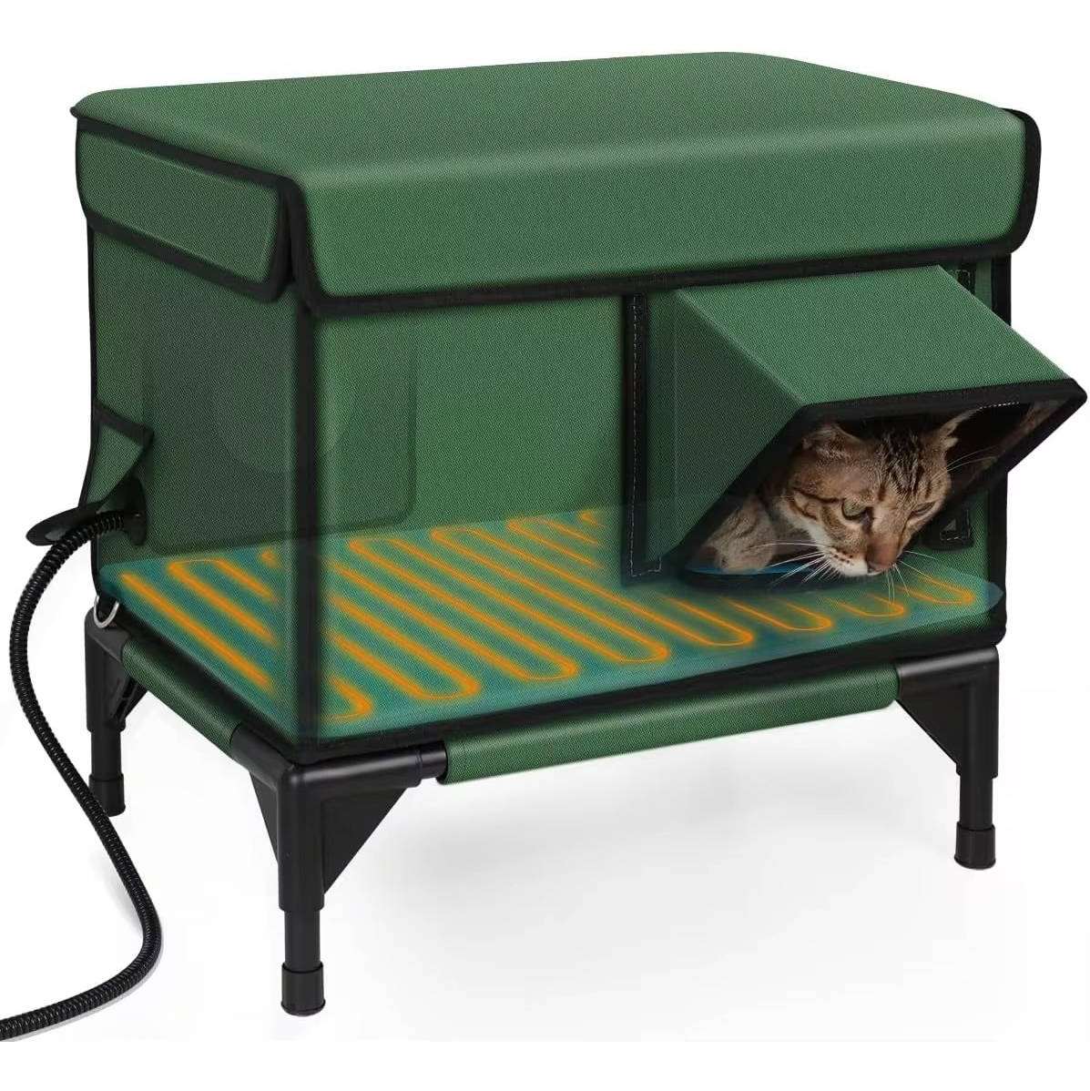 Cozy Heated Cat Shelter for Cold Weather Comfort