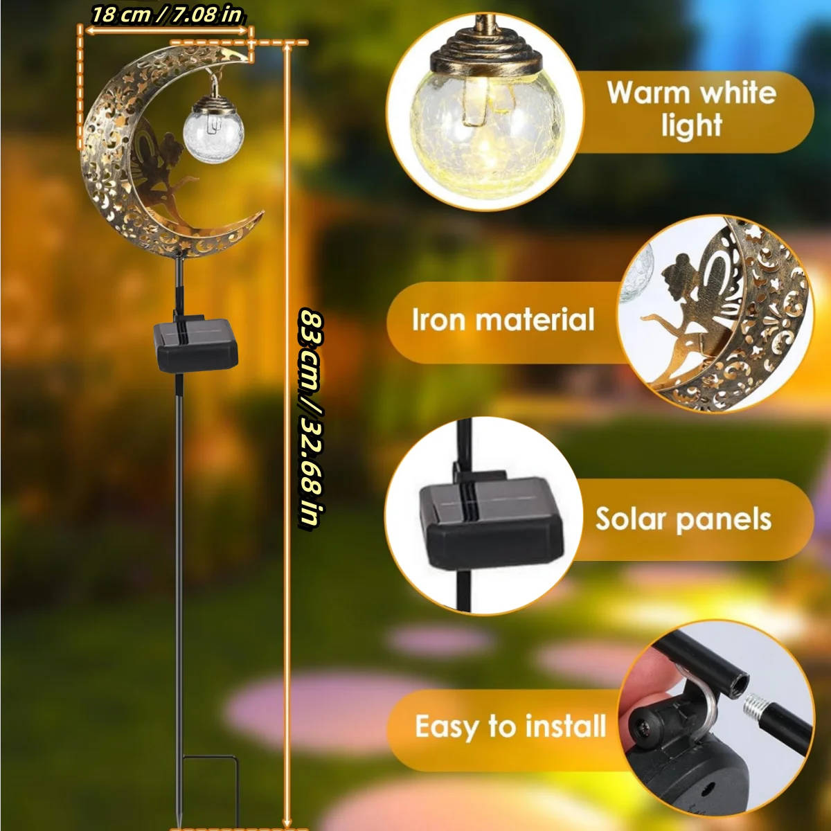 Enchanting Solar Fairy Moonlight Garden Stakes
