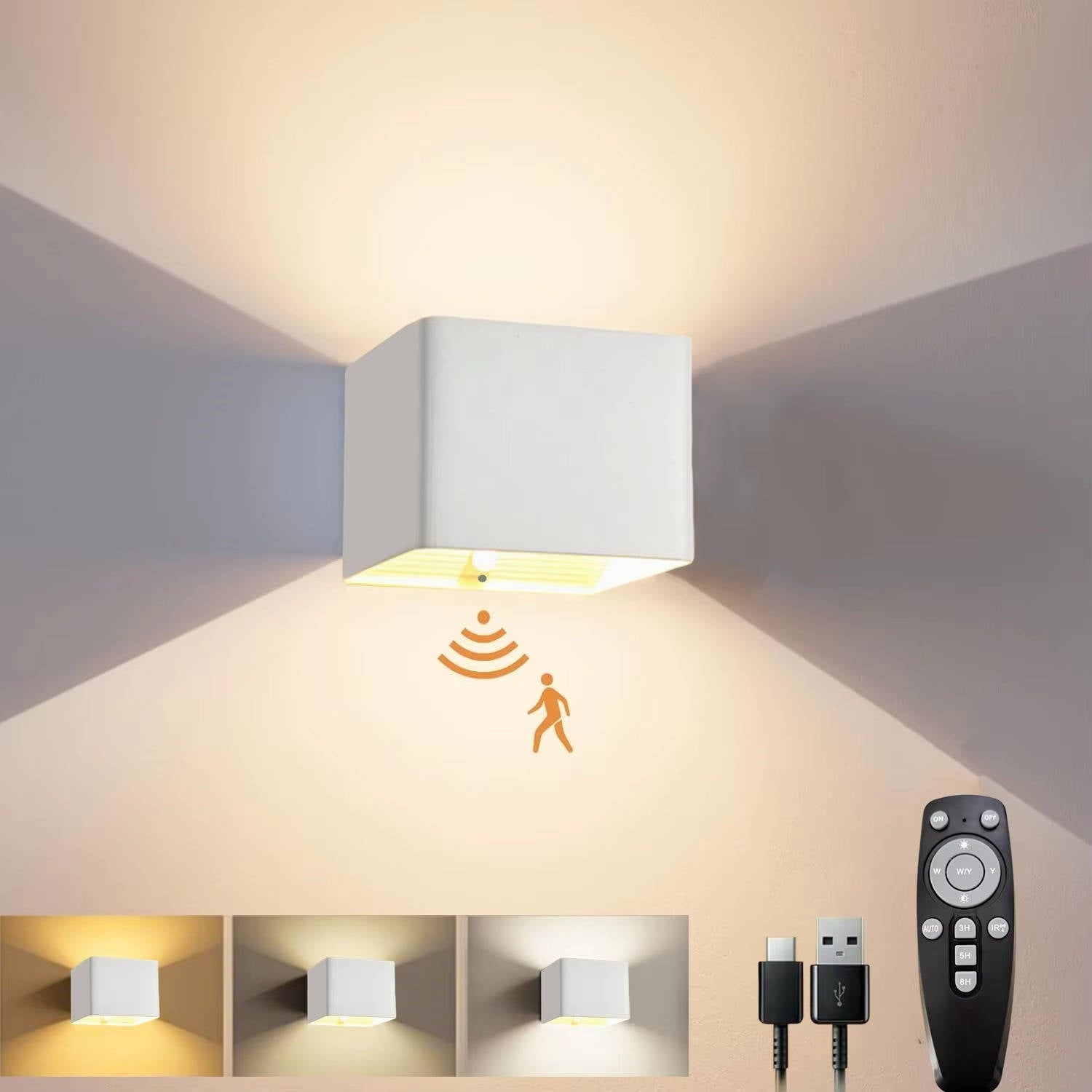 Smart Motion-Activated Wall Light with Remote Control