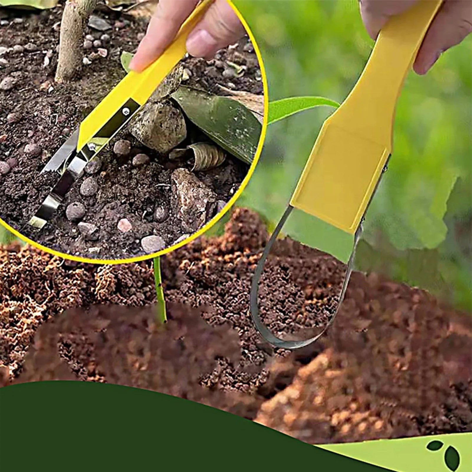 Ergonomic Weed Extractor with Sturdy Loop Handle