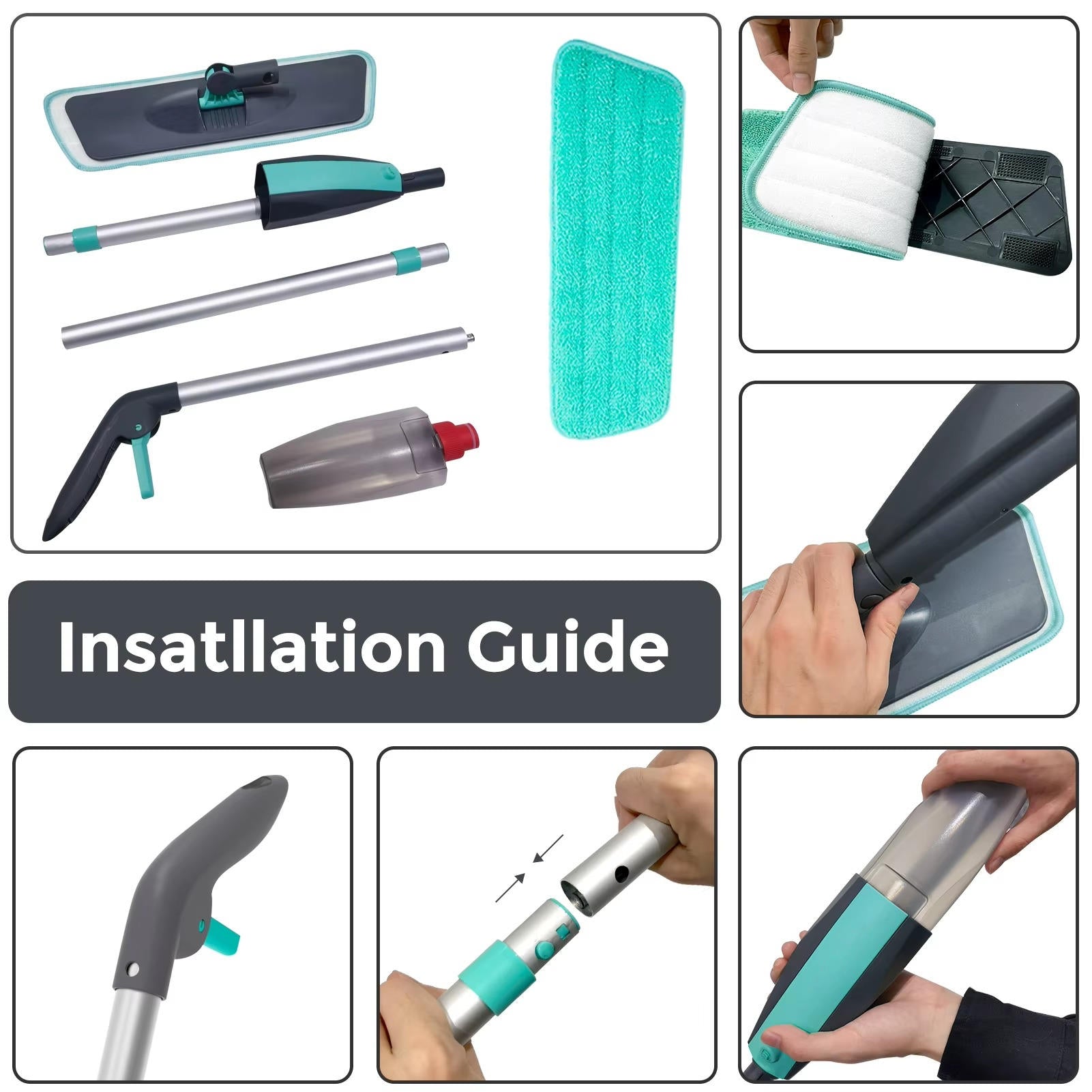 Effortless Cleaning Spray Mop with Precision Control
