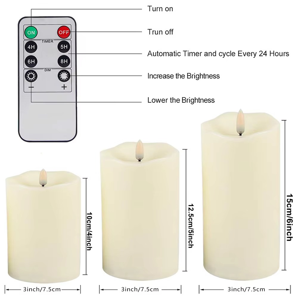 Elegant Remote-Controlled LED Candles for Ambiance