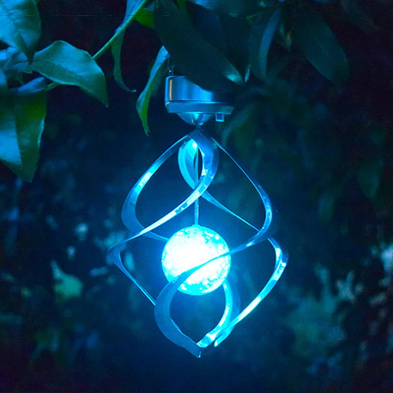 Enchanting Solar Garden Spinner with Colorful LED Lights