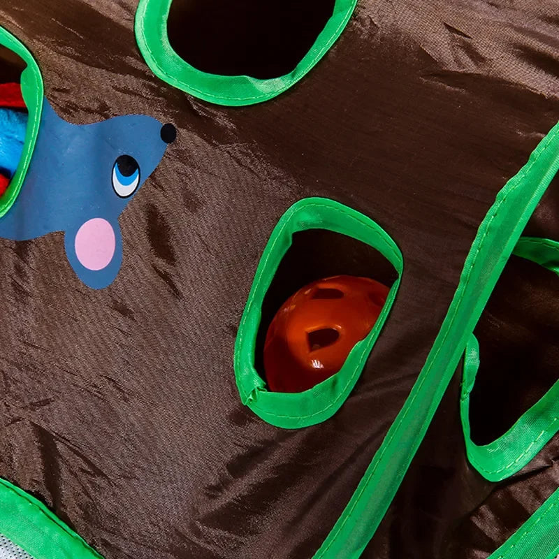 Exciting 9-Hole Cat Play Tunnel with Mouse & Ball