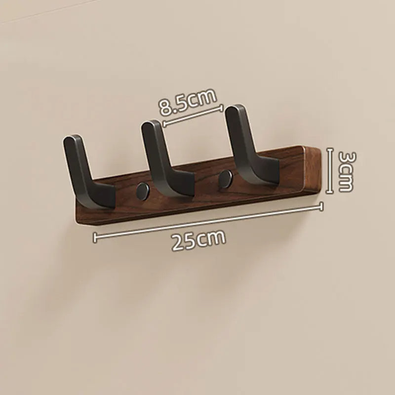Chic Wall-Mounted Coat Hook with Wood and Metal Finish