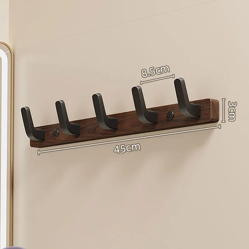 Chic Wall-Mounted Coat Hook with Wood and Metal Finish