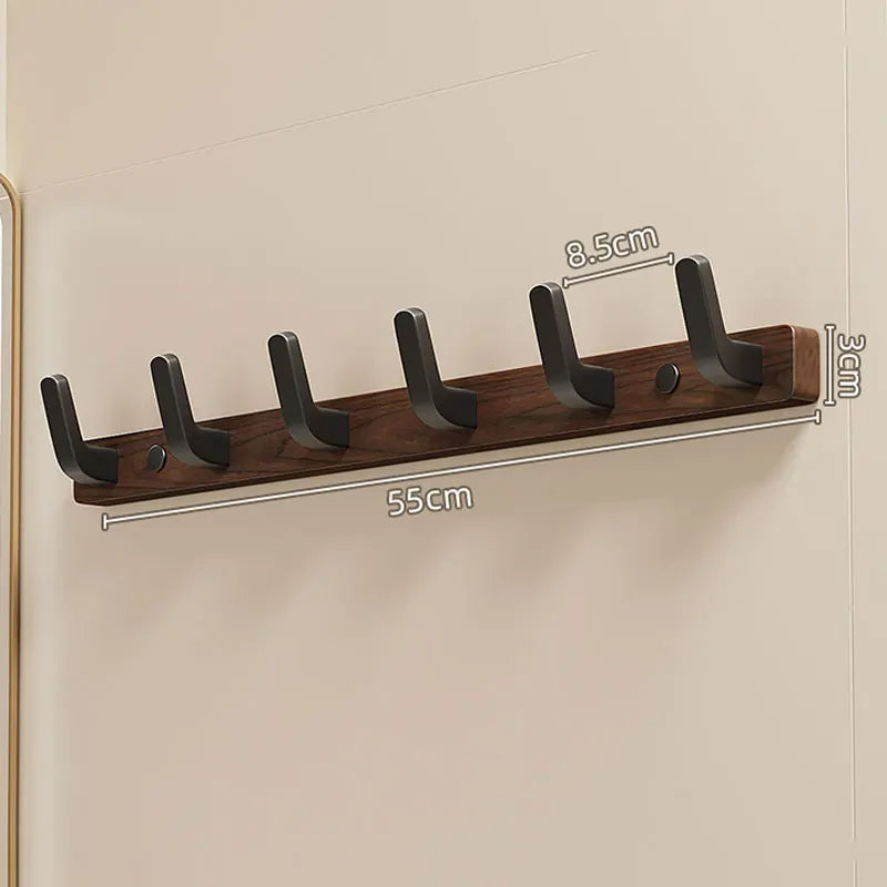 Chic Wall-Mounted Coat Hook with Wood and Metal Finish