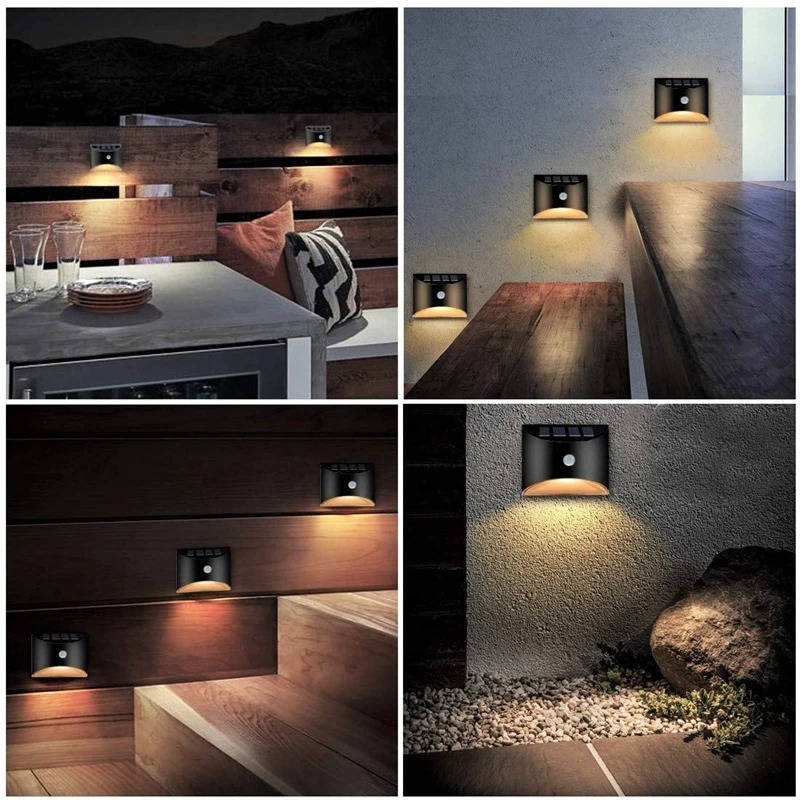 Solar-Powered Outdoor Step Lights with Motion Detection