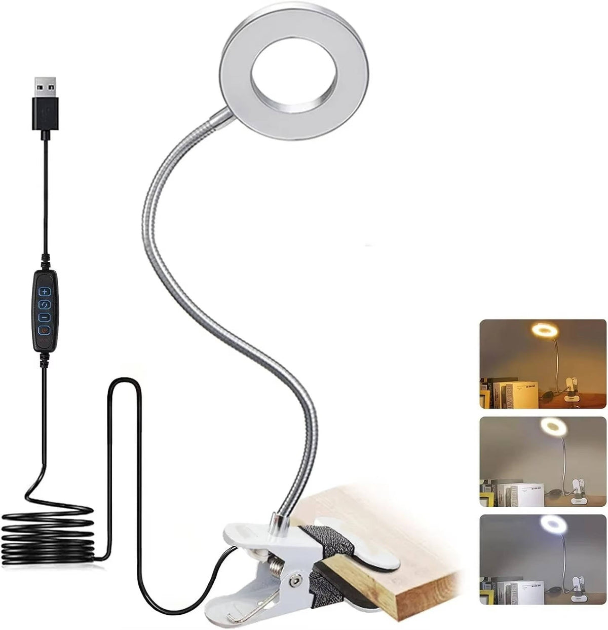 Versatile Clip-On LED Lamp with 360° Flexibility