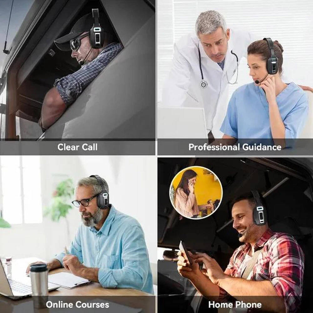 DriveTalk Wireless Headset with Noise Cancellation & 35H Battery