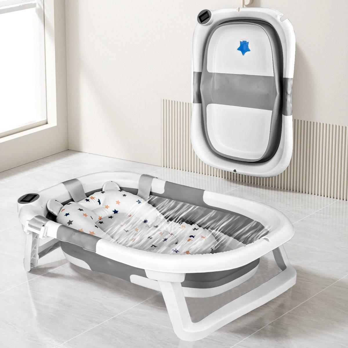 Compact and Versatile Baby Bathing Solution