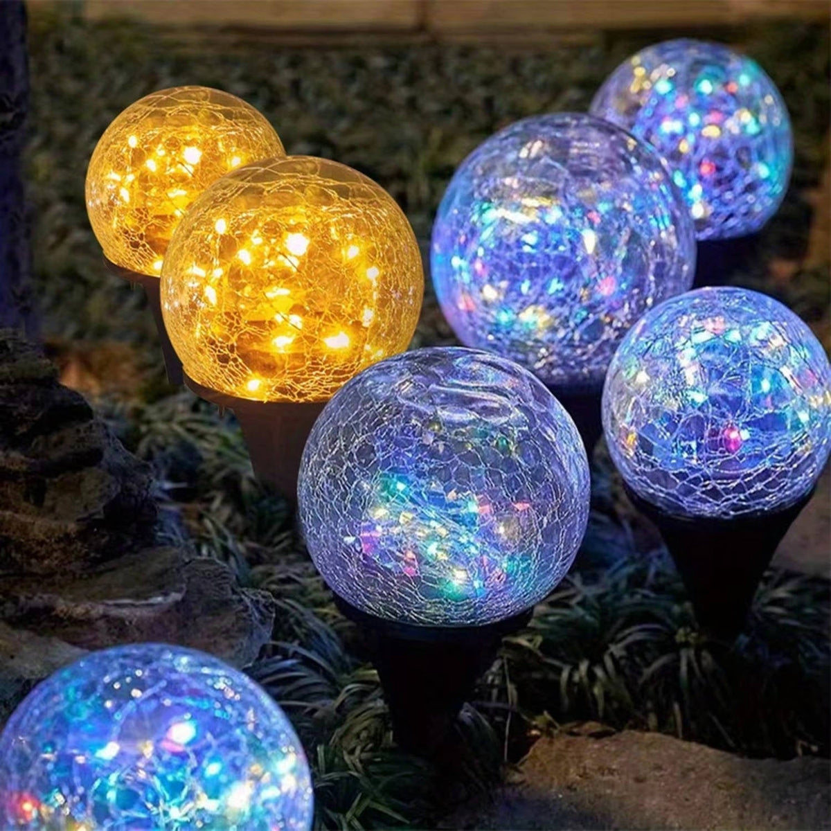 Radiant Solar Pathway Lights – Stunning Glass Globe Design with 20 LEDs