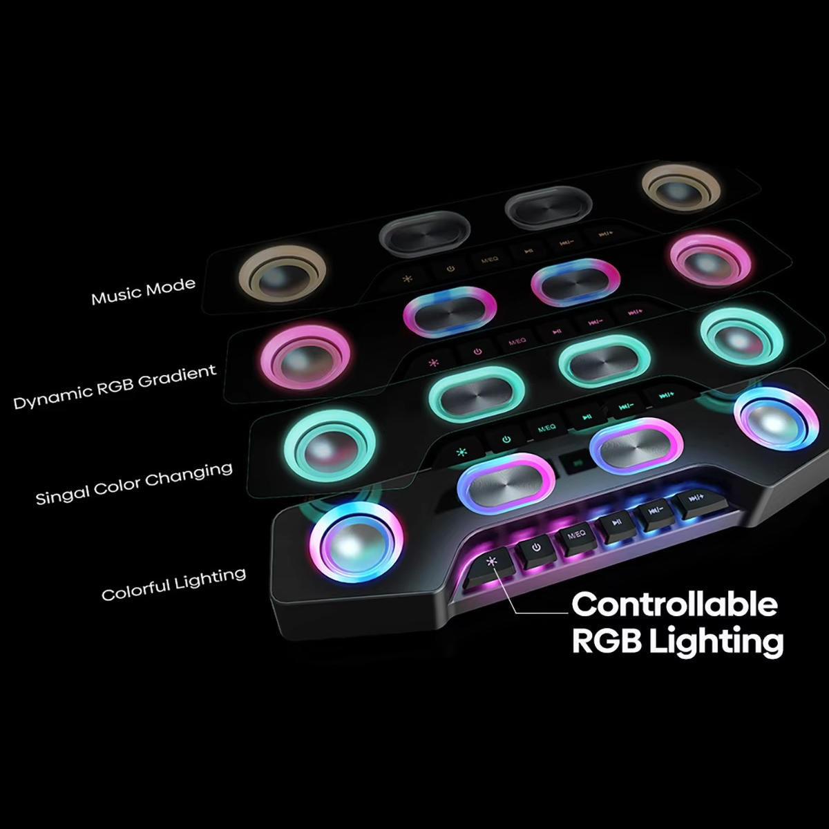 RGB Wireless Speakers for Immersive Gaming Sound