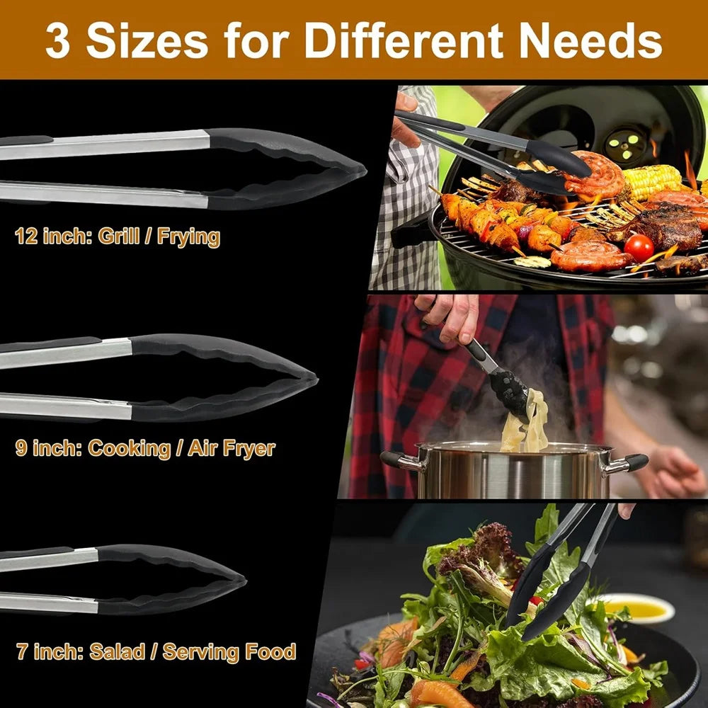 Essential Heat-Resistant Tongs Set for Every Kitchen