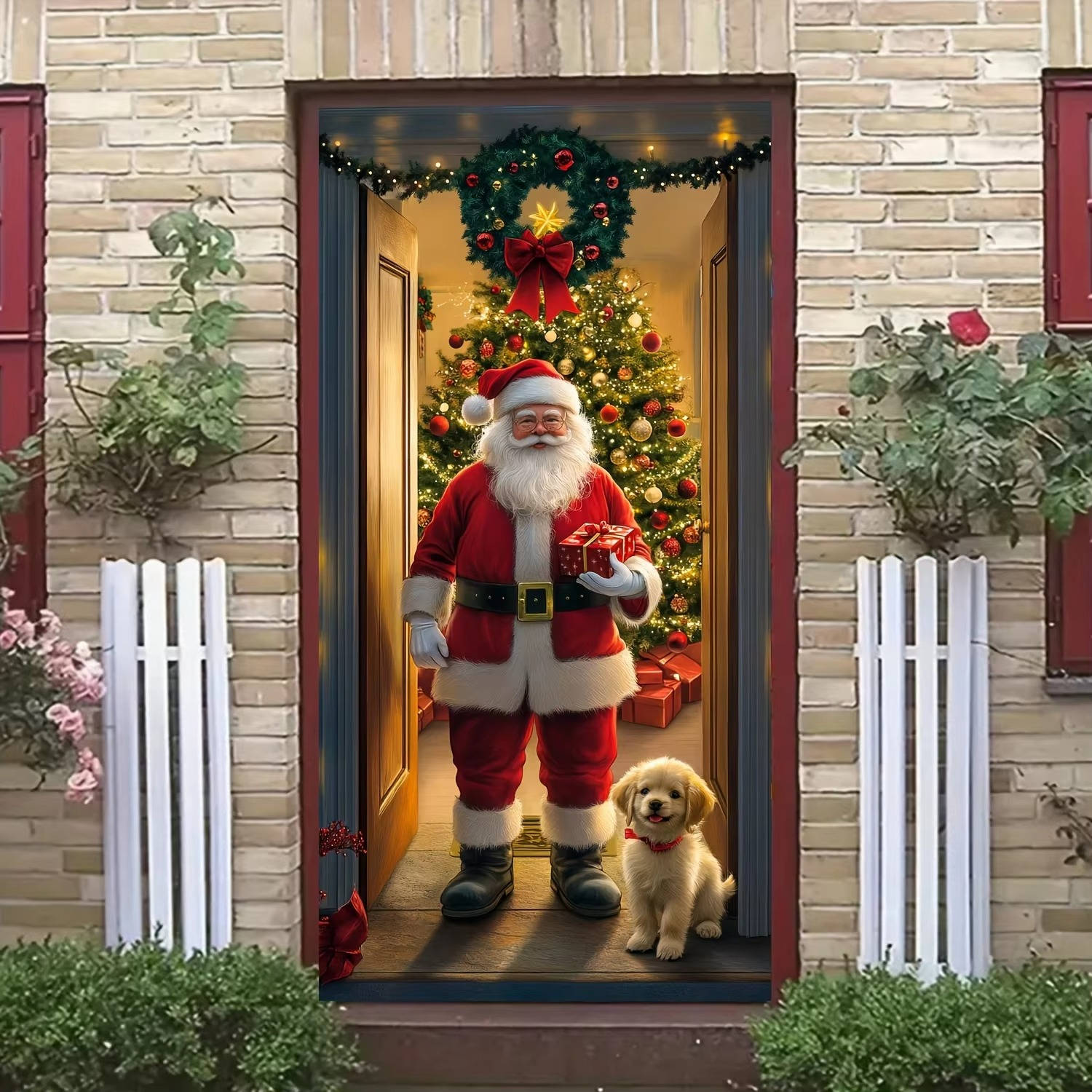 Festive Doorway Artwork for Holiday Cheer
