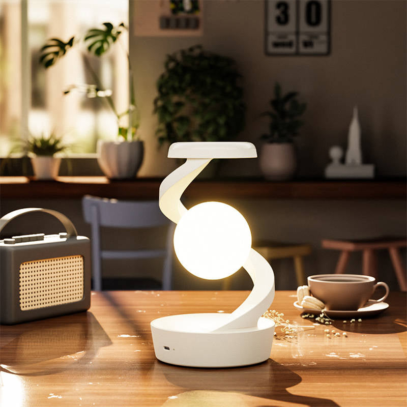 Floating Lunar Lamp with Gesture Control & Charging Base
