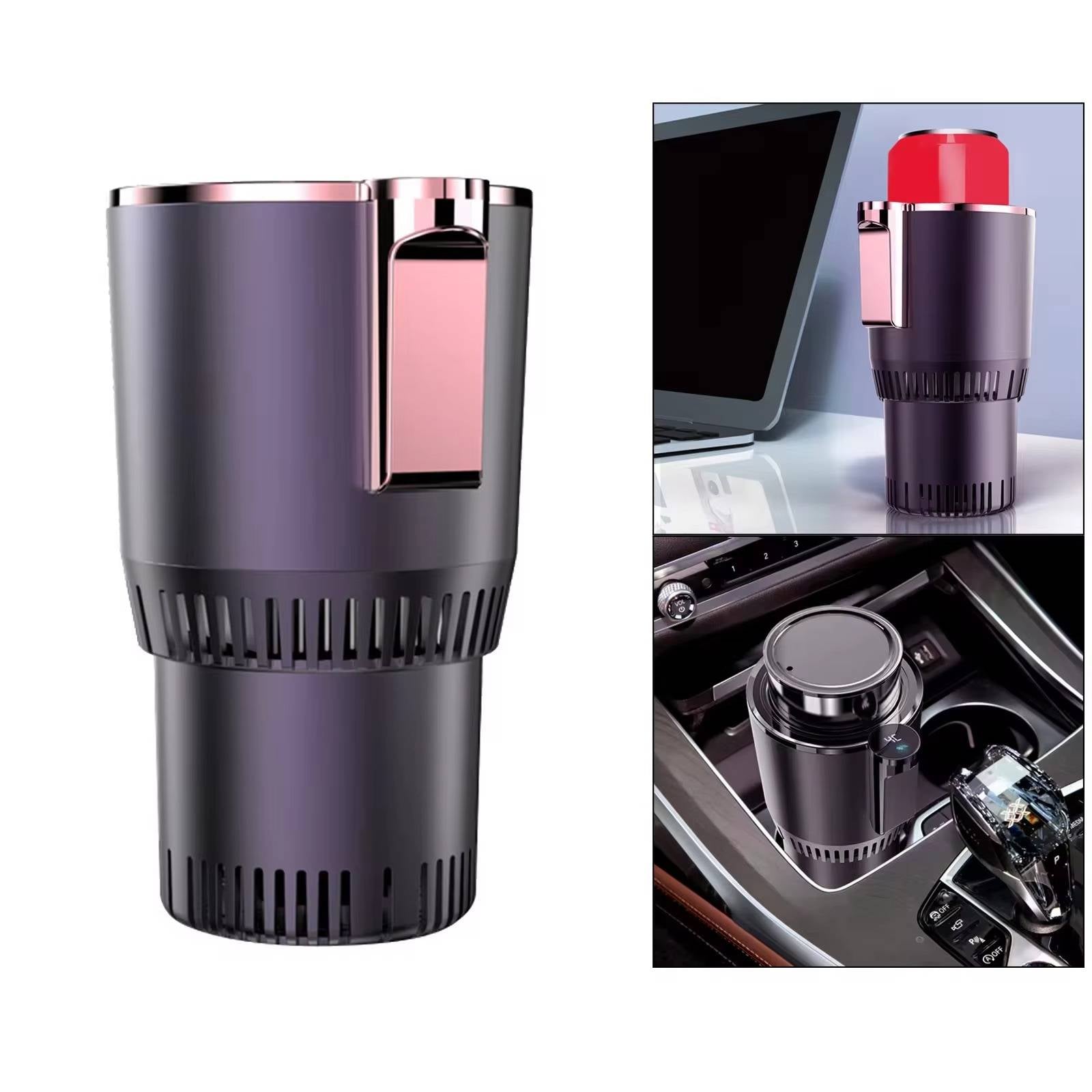 Dual-Temp Car Beverage Holder for Hot and Cold Drinks