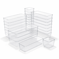 Multi-Size Plastic Drawer Organizer Set