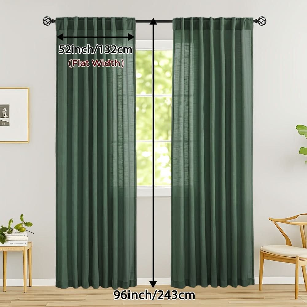 Breezy Linen Sheer Drapes for Natural Light and Privacy