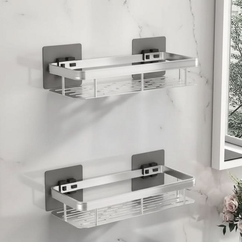 SleekWall – No-Drill Bathroom Shelf for Stylish Spaces